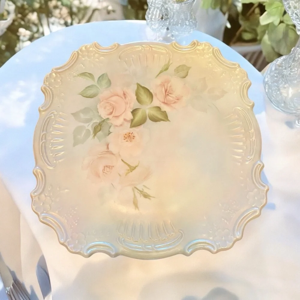 🌸 Signed Vintage 1964 Hand-Painted Floral Decorative Plate 🌸